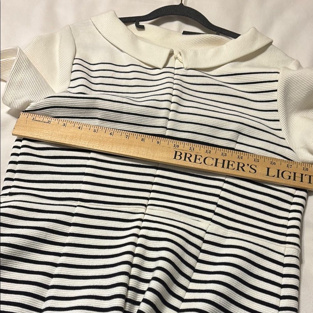 Talbots black and White Sheath Dress with Peter Pan Collar - Picture 3 of 7